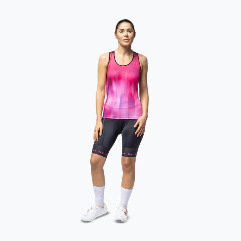 Koszulka rowerowa damska Alé Crazy TT pink combo 2
