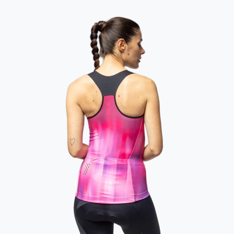 Koszulka rowerowa damska Alé Crazy TT pink combo 3