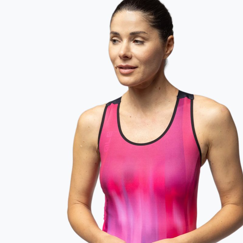 Koszulka rowerowa damska Alé Crazy TT pink combo 4