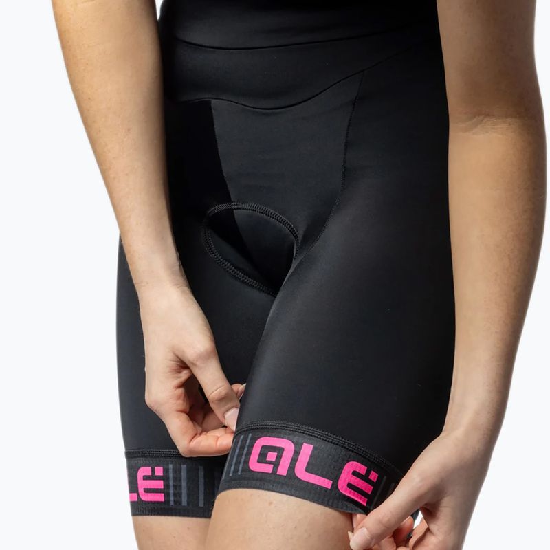 Spodenki rowerowe damskie Alé Traguardo 2.0 fluo pink 4