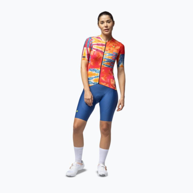 Koszulka rowerowa damska Alé Clorofilla orange combo 2