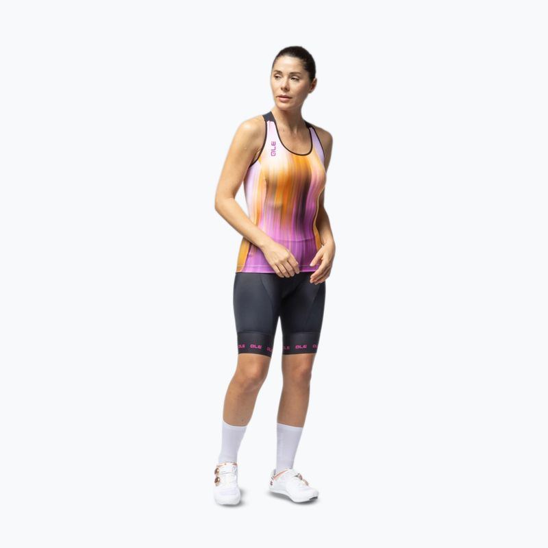 Koszulka rowerowa damska Alé Crazy TT orange combo 2