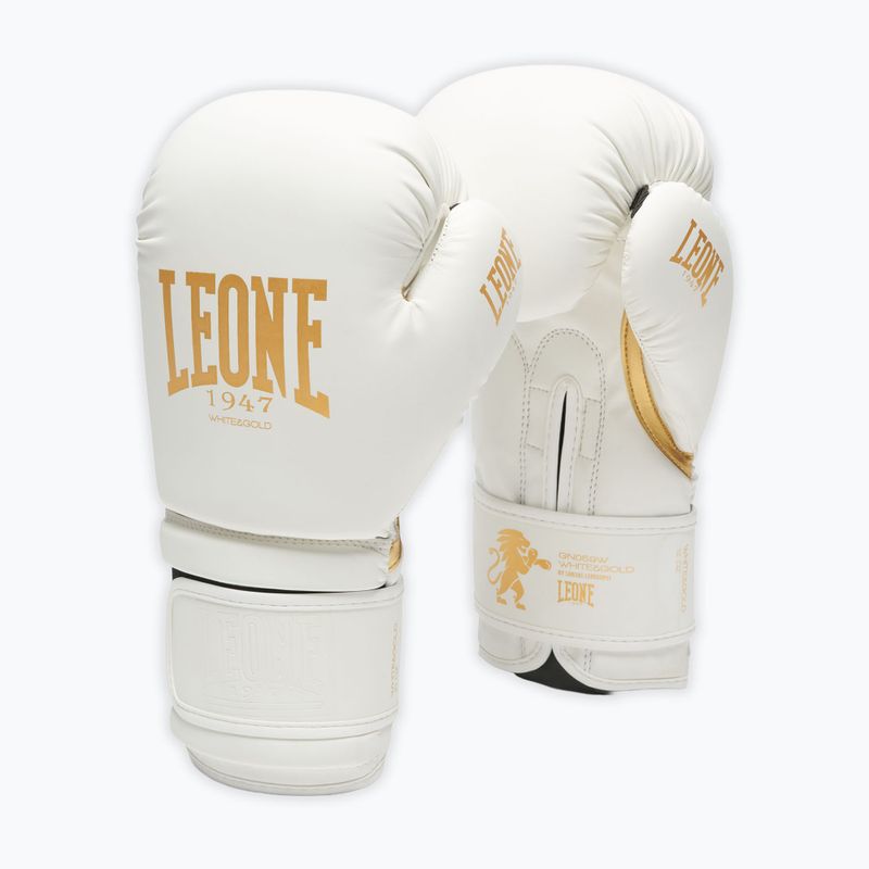 Rękawice bokserskie LEONE 1947 Idol white/gold 2