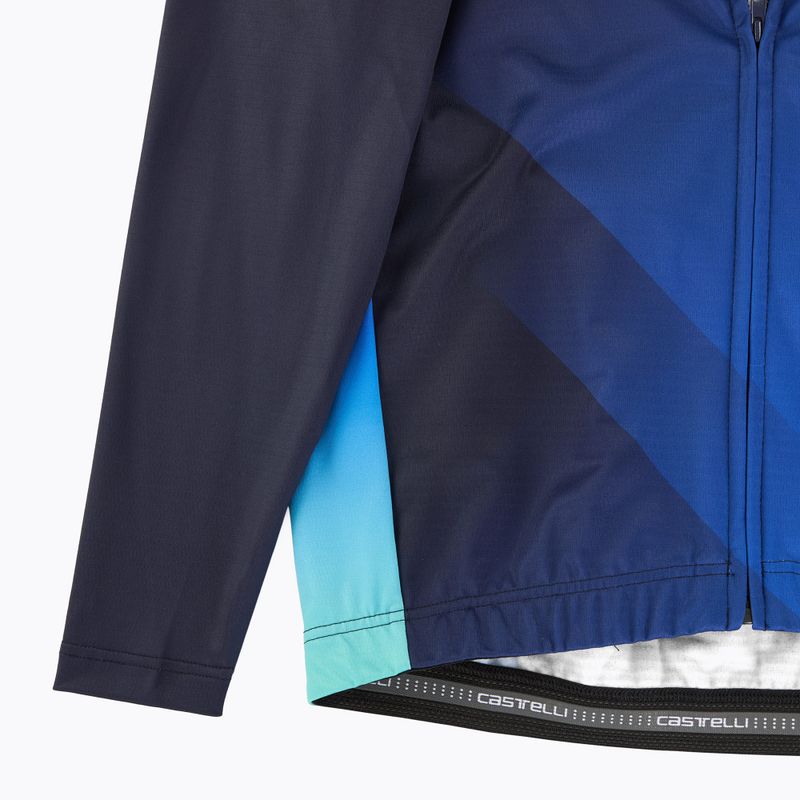Longsleeve rowerowy męski Castelli Amplify Thermal belgian blue/azzurro italia/pool blue 3