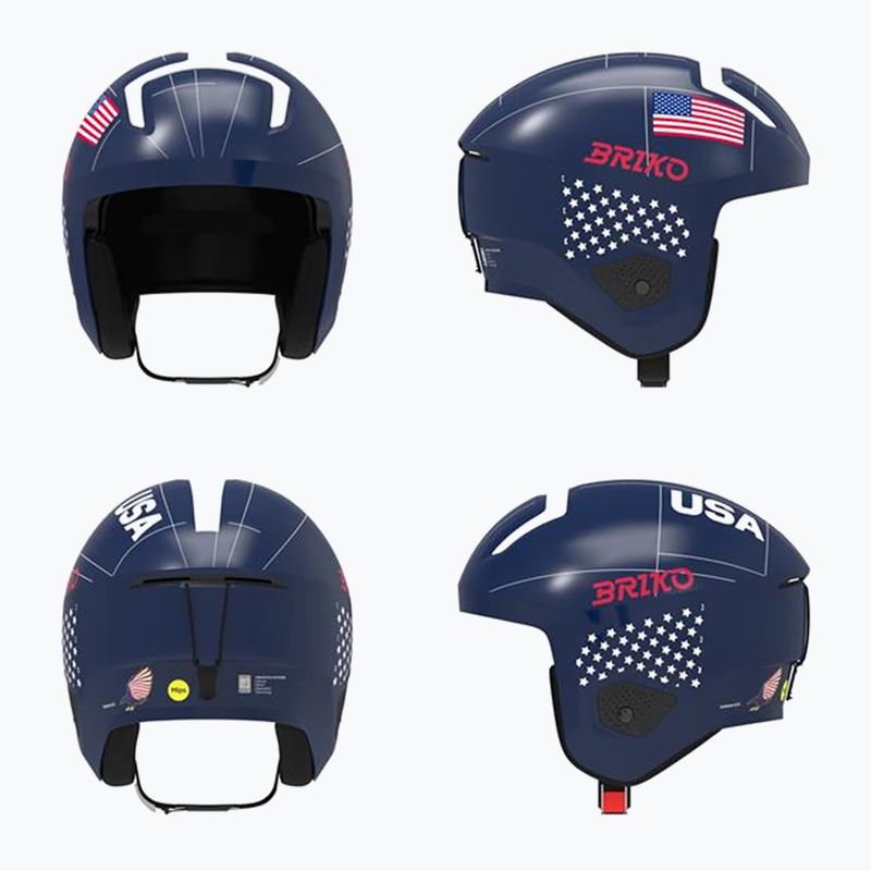 Kask narciarski Briko Vulcano 2.0 USA Mips shiny blue/white/cardinal red 9