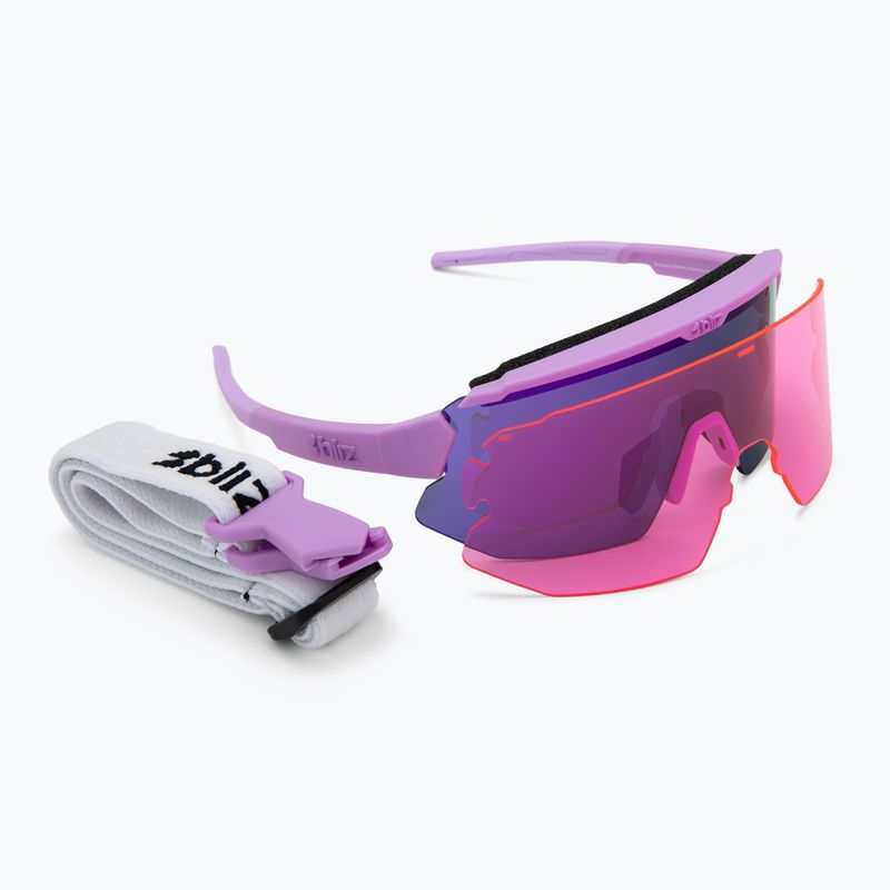 Okulary przeciwsłoneczne Bliz Breeze Small matte purple/grey purple mirror/pink