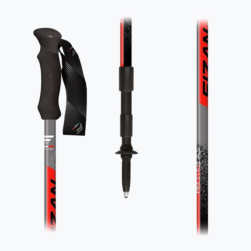 Kije trekkingowe Fizan Prestige A/S red 9