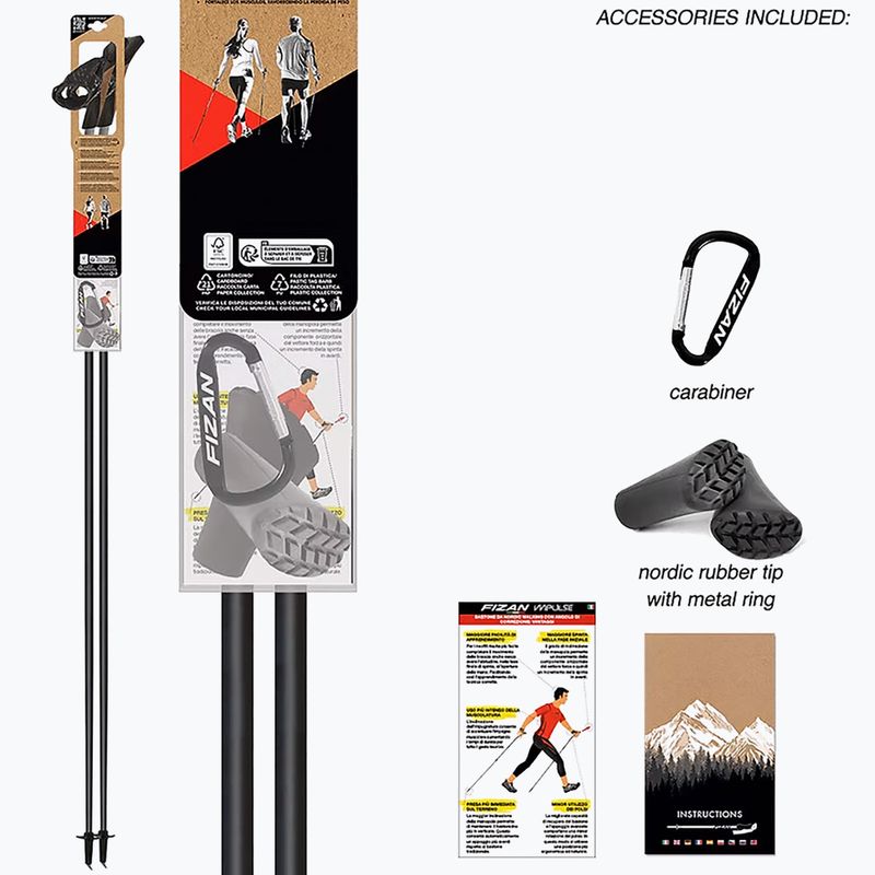 Kije nordic walking Fizan Tekno Race Impulse red 11