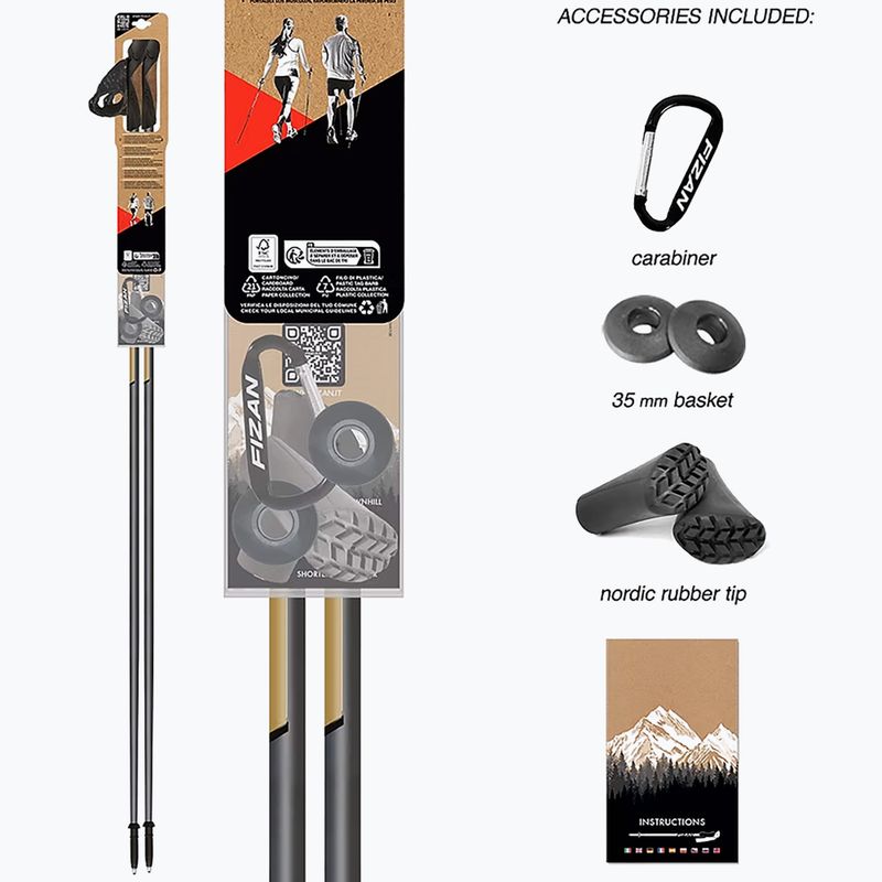 Kije nordic walking Fizan Runner gold 9