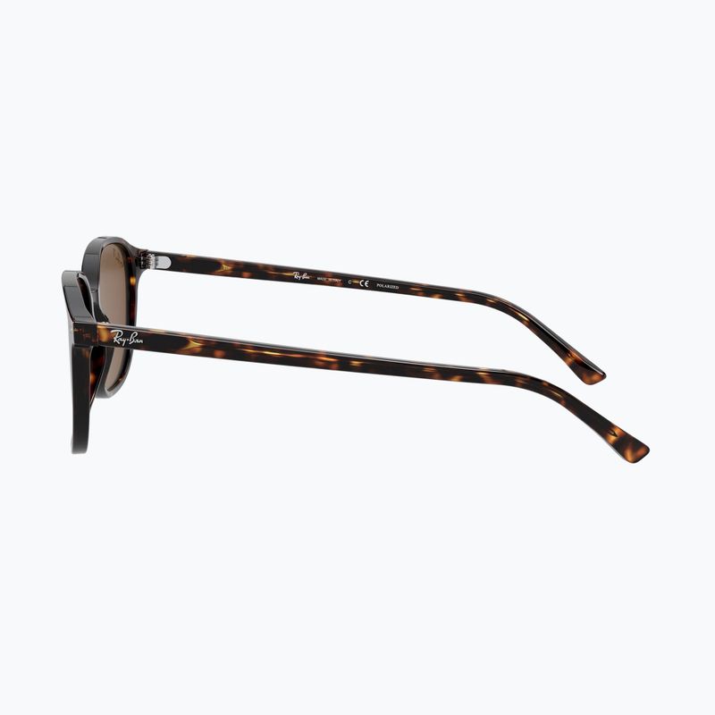 Okulary przeciwsłoneczne Ray-Ban Leonard tortoise/brown polarized 7