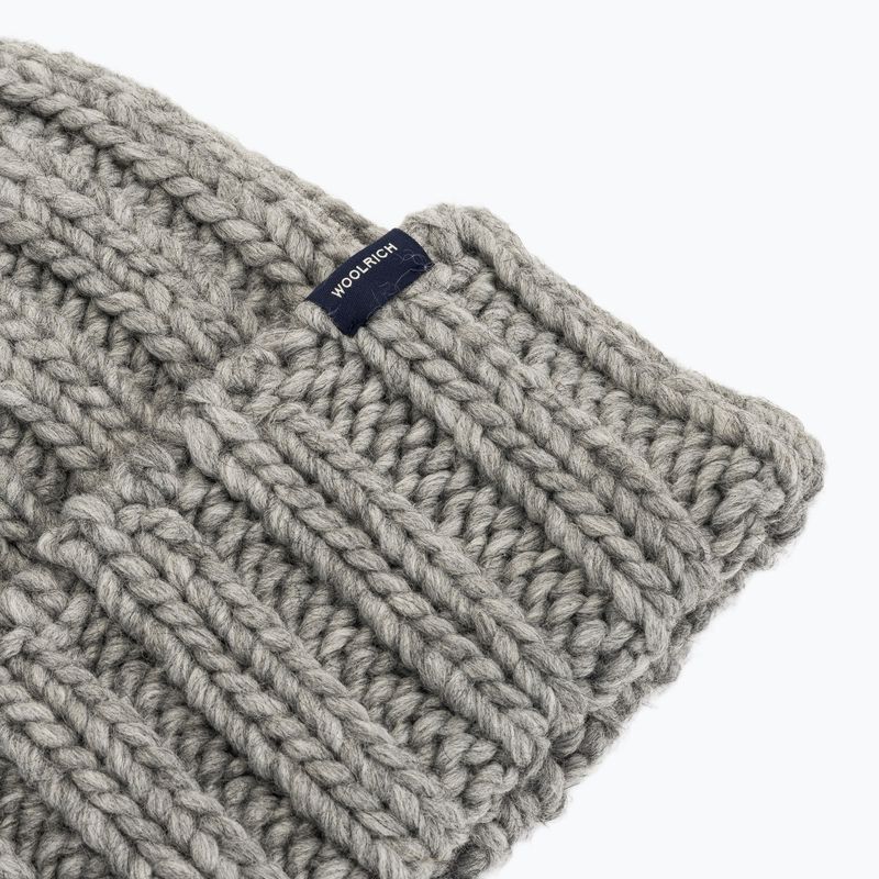 Czapka zimowa damska Woolrich Chunky Beanie light grey melange 3