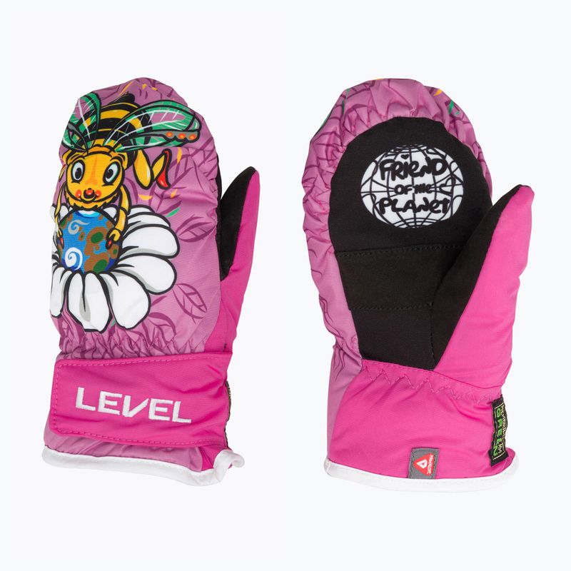Rękawice narciarskie dziecięce Level Animal pink