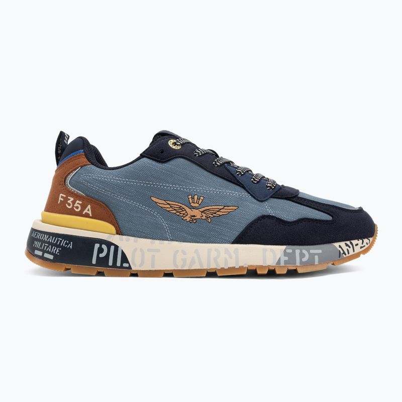 Buty męskie Aeronautica Militare 252SC0276UCT03380 multicolor jeans/marrone 2