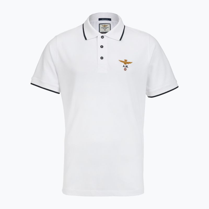 Koszulka polo męska Aeronautica Militare 262PO1308UP00082 Polo off white