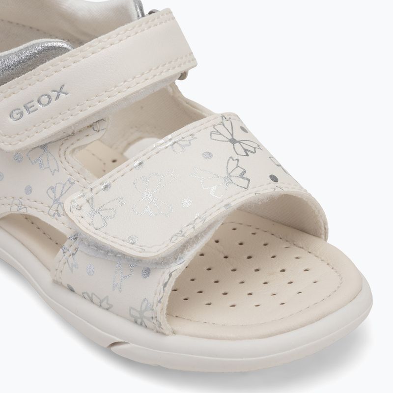 Sandały dziecięce Geox Zapito white/silver 7