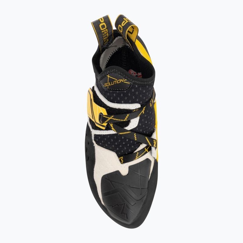 Buty wspinaczkowe męskie La Sportiva Solution 2024 white/yellow 5