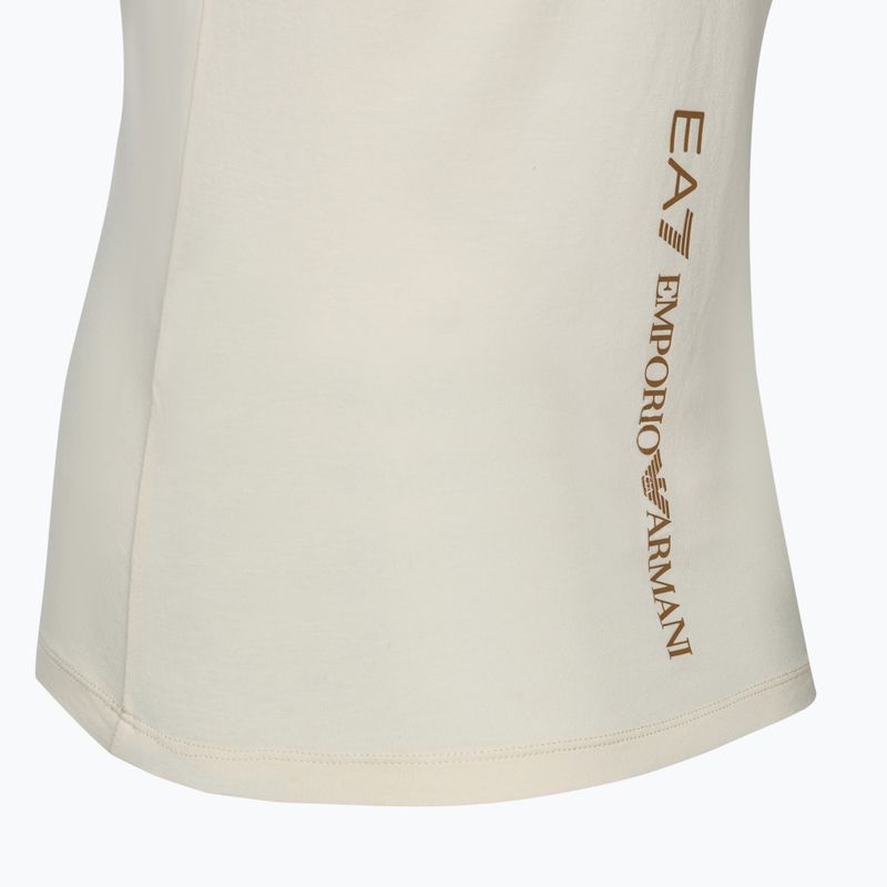 Koszulka damska EA7 Emporio Armani Train Shiny pristine/logo brown 4