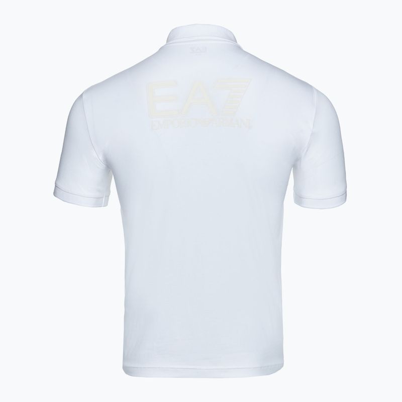 Koszulka męska EA7 Emporio Armani Train Visibility Polo white 2