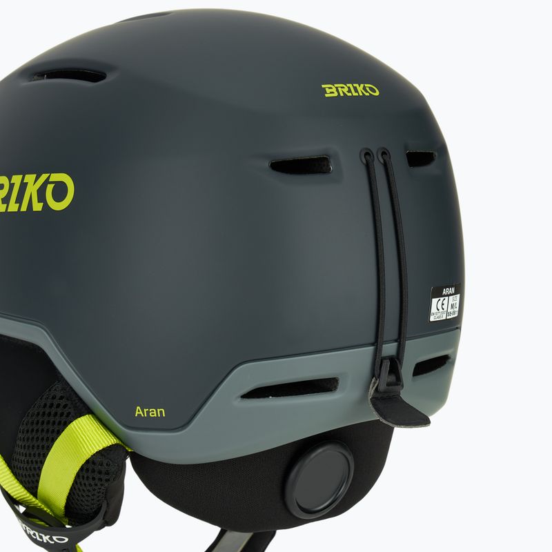 Kask narciarski Briko Aran matt shark gray/light gray/electric lime 8