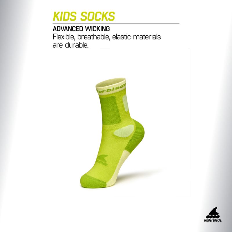 Skarpety dziecięce Rollerblade Kids green 3