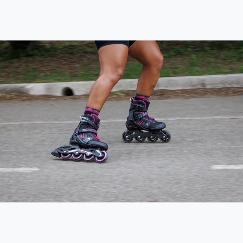 Rolki damskie Rollerblade Zetrablade W black/cyclemen pink 10