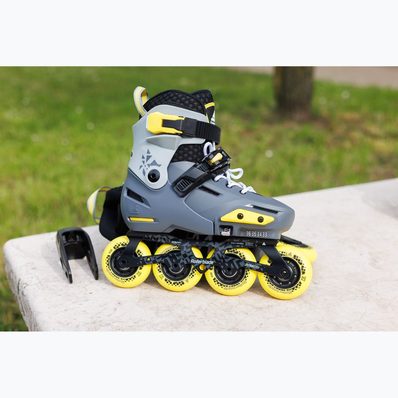 Rolki dziecięce Rollerblade Apex Jr charcoal/yellow 9