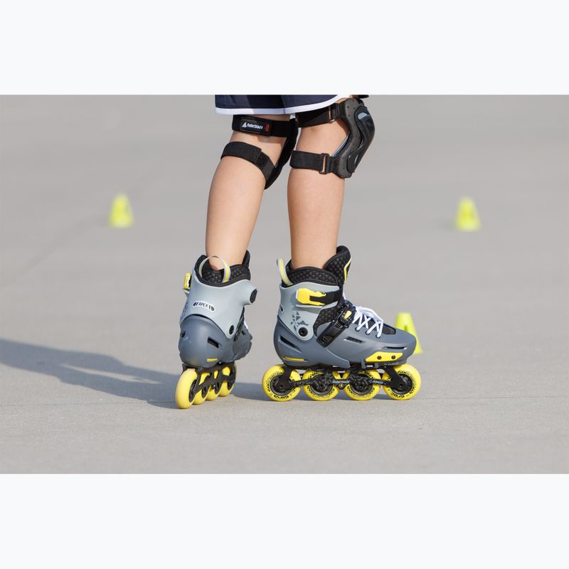 Rolki dziecięce Rollerblade Apex Jr charcoal/yellow 11