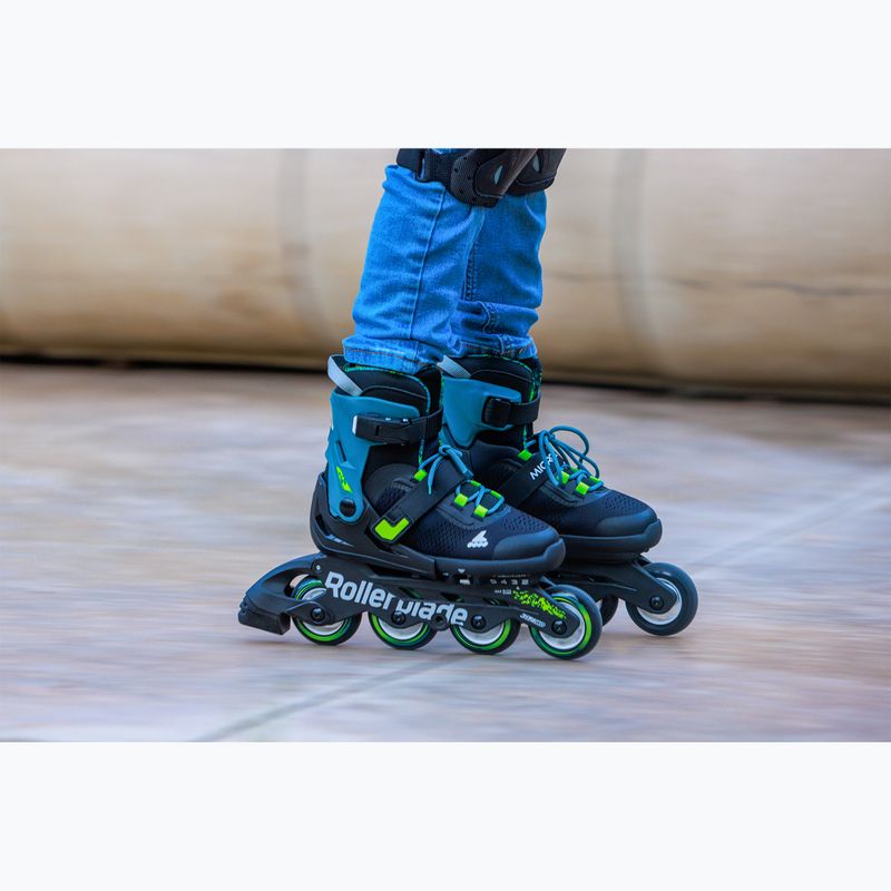 Rolki dziecięce Rollerblade Microblade XT Jr black/petrol green 8
