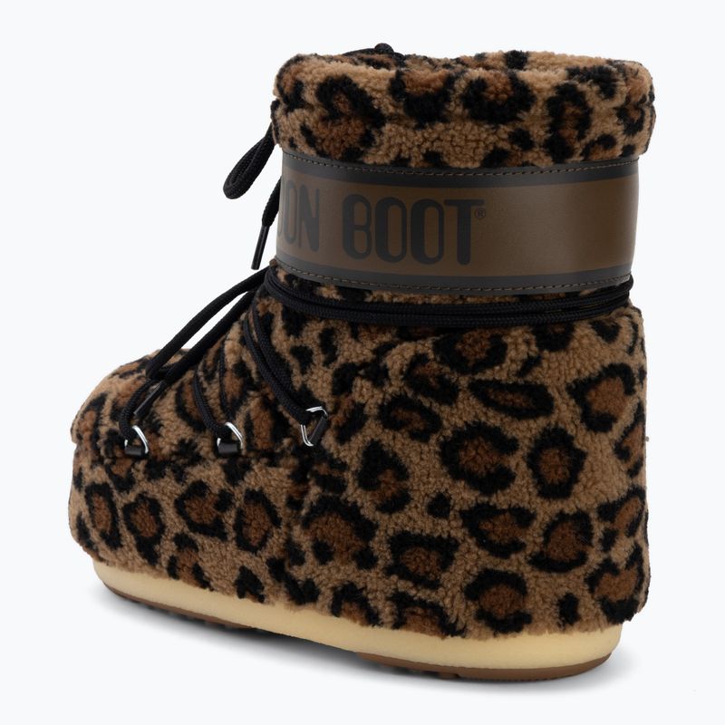 Śniegowce damskie Moon Boot Icon Low Fleece Leopard cognac/cocoa 3