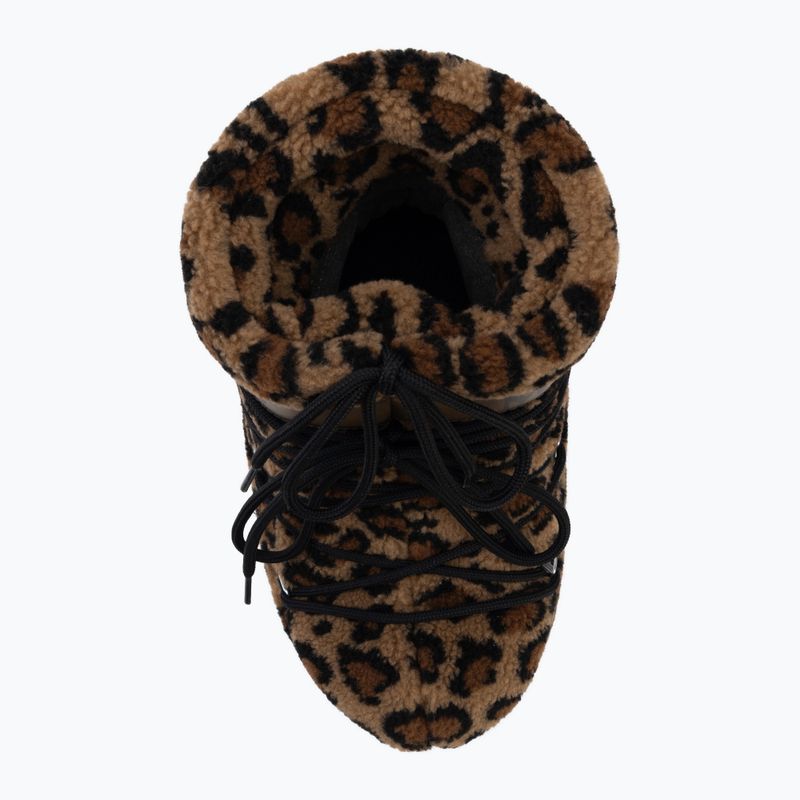 Śniegowce damskie Moon Boot Icon Low Fleece Leopard cognac/cocoa 5
