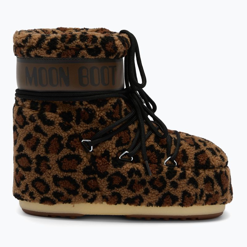 Śniegowce damskie Moon Boot Icon Low Fleece Leopard cognac/cocoa 8