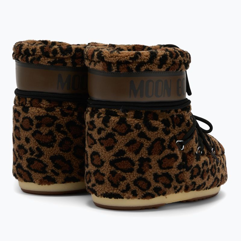 Śniegowce damskie Moon Boot Icon Low Fleece Leopard cognac/cocoa 9
