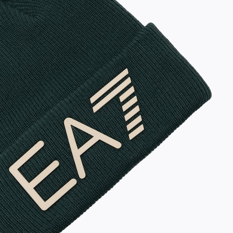 Czapka zimowa EA7 Emporio Armani Mountain Logo Series Big Beanie silver pine 3