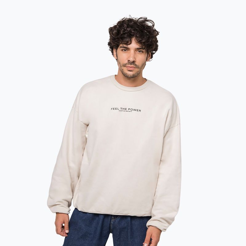 Bluza męska Kaotiko Washed Feel the Power ivory