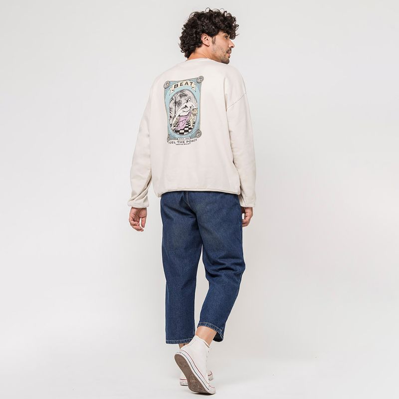 Bluza męska Kaotiko Washed Feel the Power ivory 2