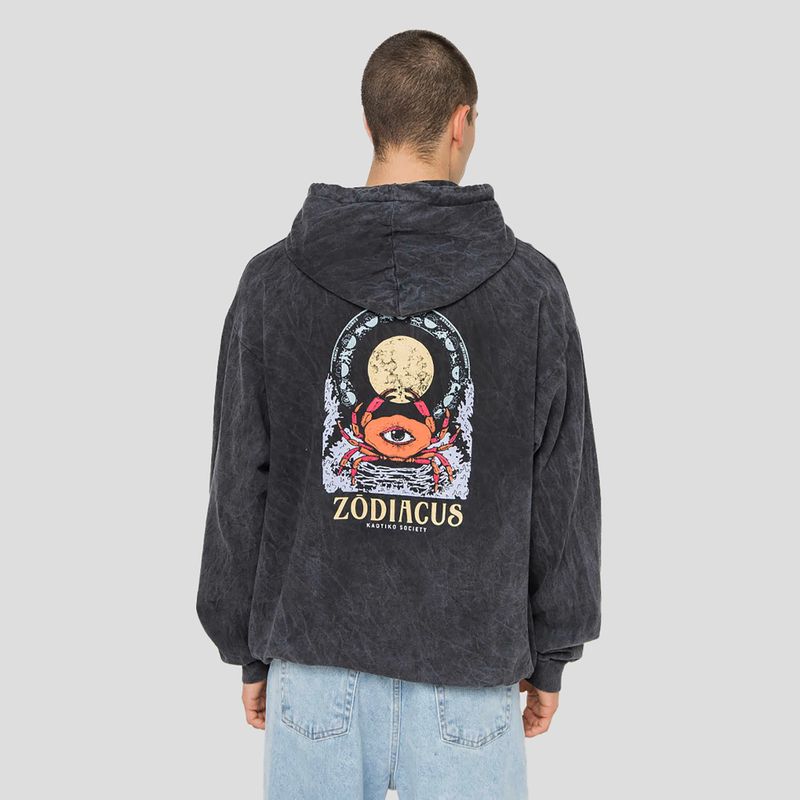 Bluza męska Kaotiko Washed Zodiacus black 2