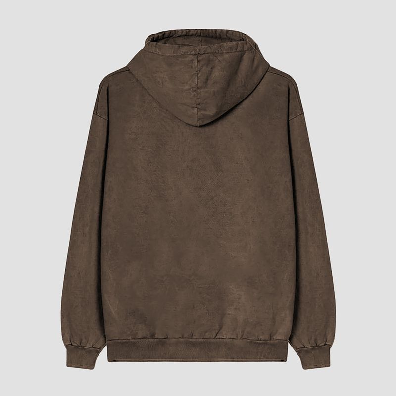 Bluza męska Kaotiko Washed Vancouver Society brown 4
