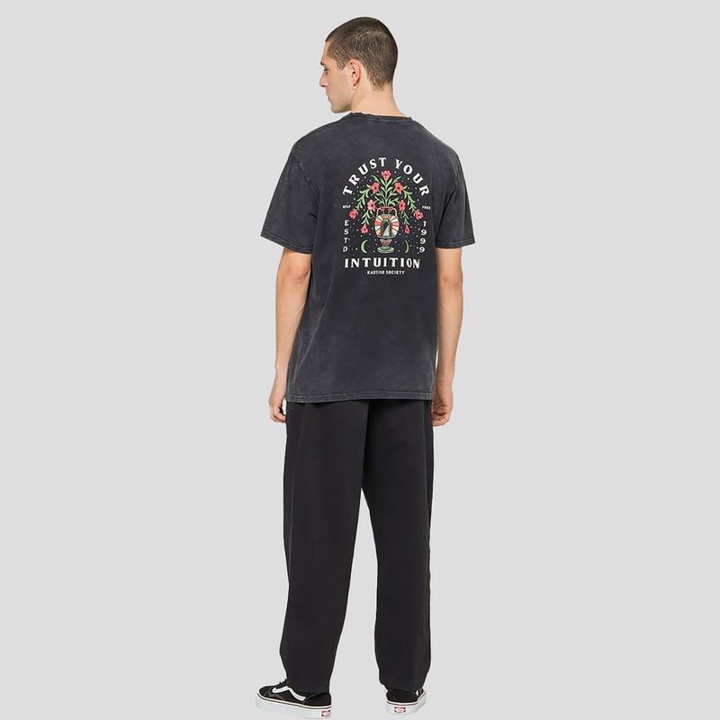 Koszulka męska Kaotiko Washed Trust Your Intuition black 4