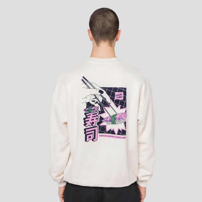 Bluza męska Kaotiko Organic Sushi Time ivory 2