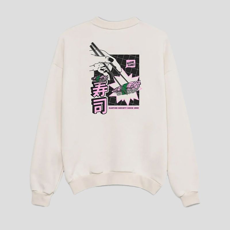 Bluza męska Kaotiko Organic Sushi Time ivory 4