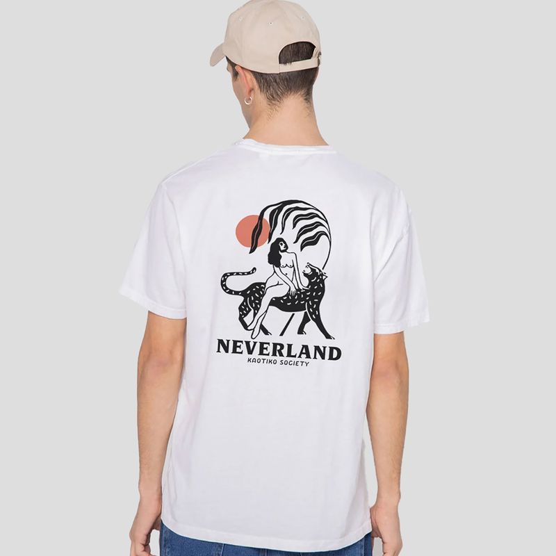 Koszulka męska Kaotiko Washed Neverland white 2