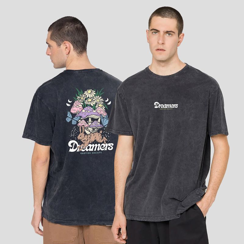 Koszulka męska Kaotiko Washed Dreamers black 3