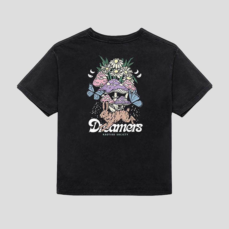 Koszulka damska Kaotiko Washed Dreamers black 2