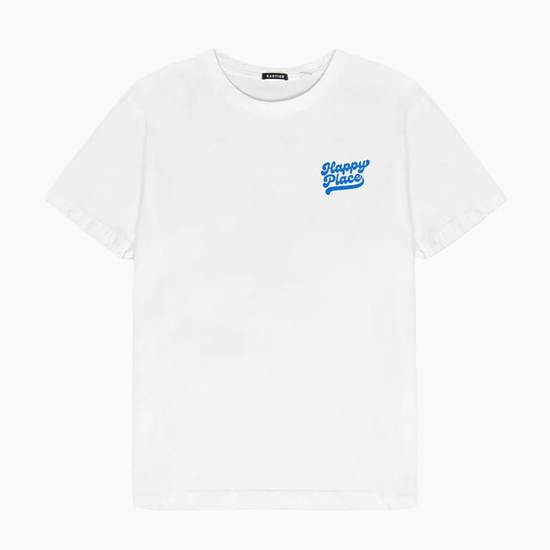 Koszulka męska Kaotiko Washed Happy Place white