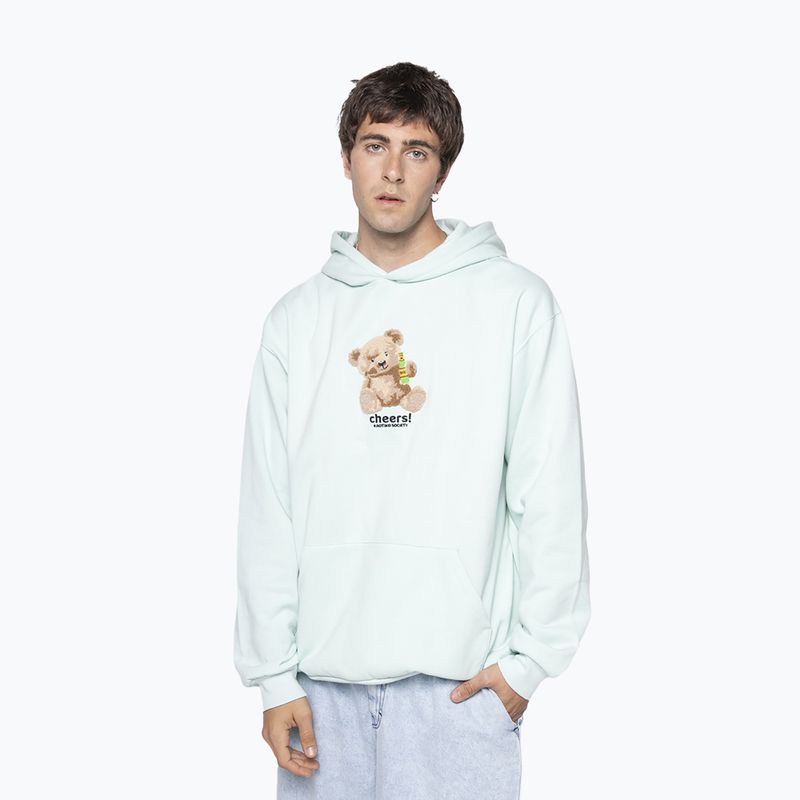 Bluza męska Kaotiko Bear Cheers green water