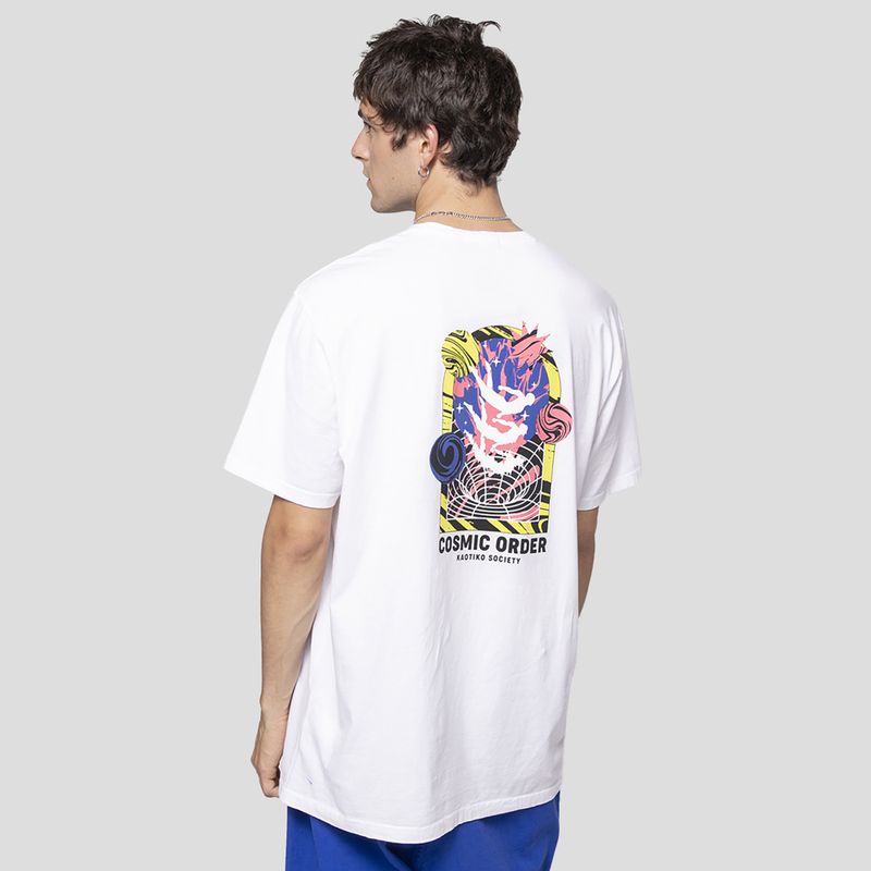 Koszulka męska Kaotiko Washed Cosmic Order white 2
