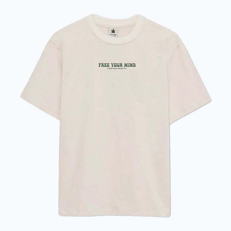 Koszulka męska Kaotiko M/C Free Your Mind Organic Cotton ivory