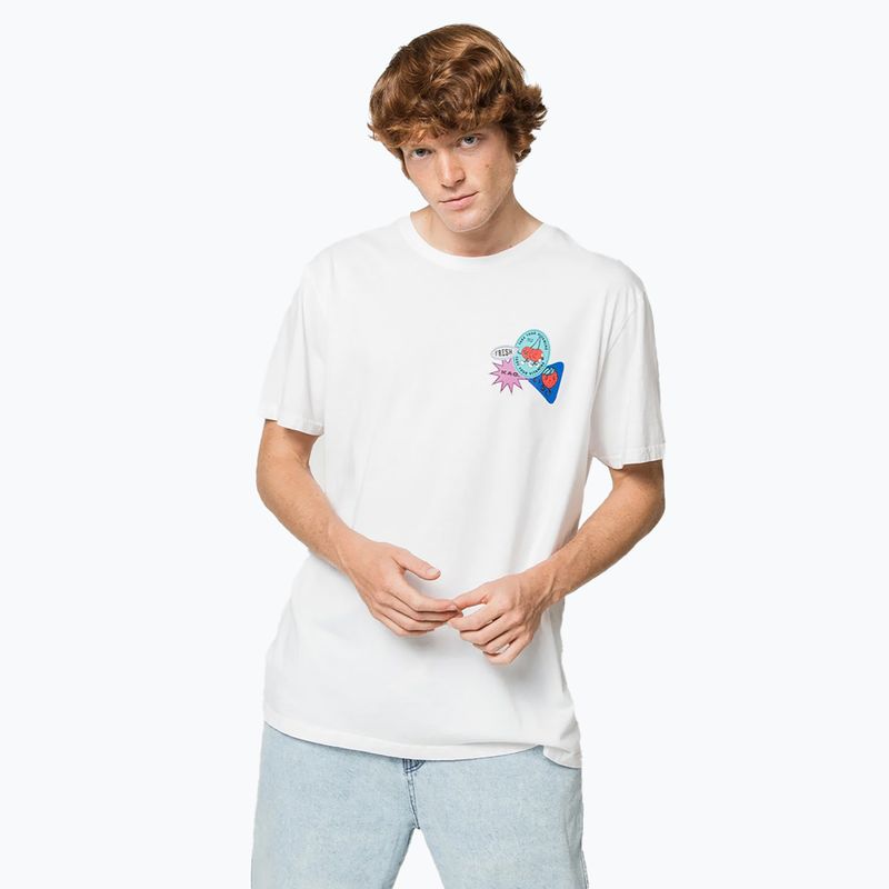 Koszulka męska Kaotiko M/C Washed Fresh white