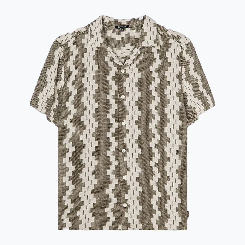 Koszula męska Kaotiko Ethnic army/offwhite 2