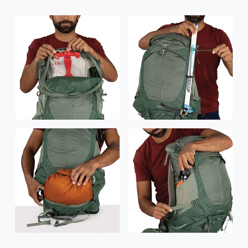 Plecak turystyczny męski Osprey Stratos 34 l pine leaf 13